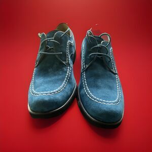 Hush Puppies Blue Suede Shoes Lace Up Flats‎ 9.5M